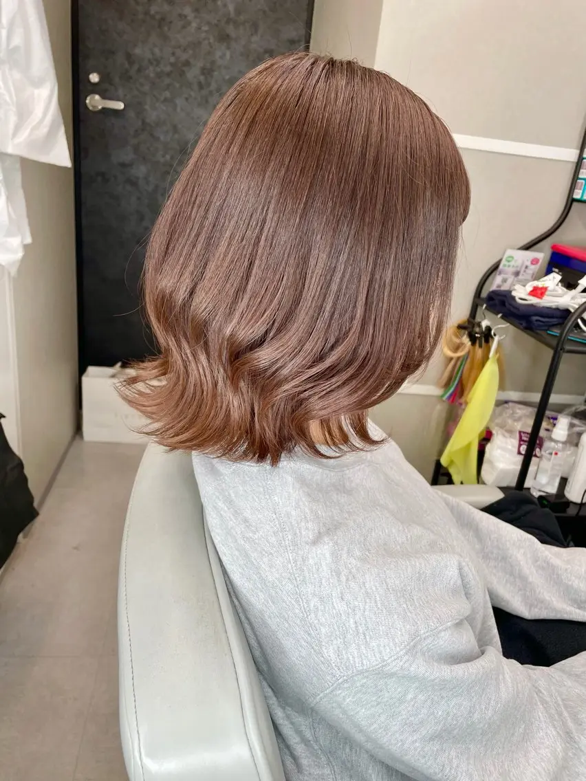 ショート カラー ブリーチ 透明感カラー ブリーチなしカラー デート 髪質改善 ヘアカラー トリートメント 今井 勝也のヘアスタイル
