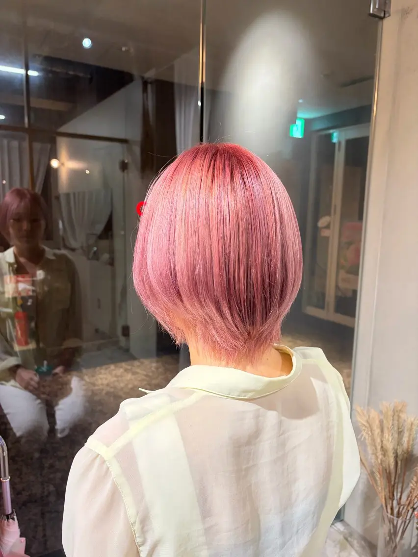 ショート カラー ヘアカラー トリートメント 透明感カラー/名古屋 /栄/木下奈々望のヘアスタイル