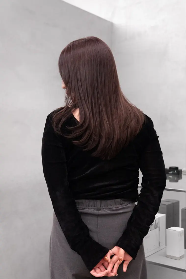 セミロング ヘアカラー トリートメント 小山渉/髪質改善/ 透け感カラー/メンズのヘアスタイル