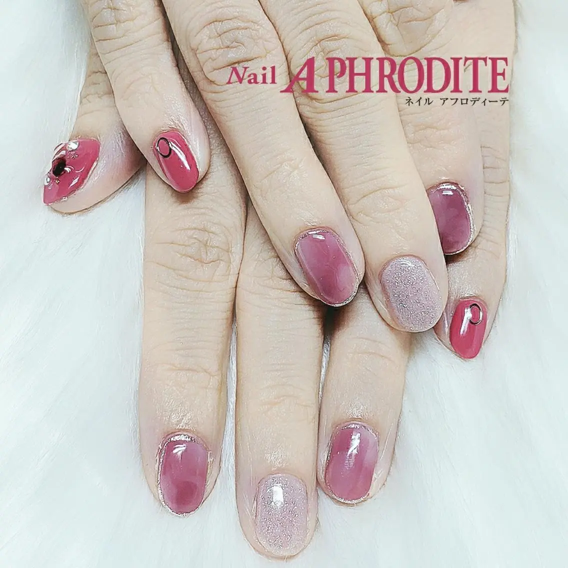 ネイル 持ち込み ニュアンスネイル ハンドネイル Nail Aphroditeのネイルデザイン
