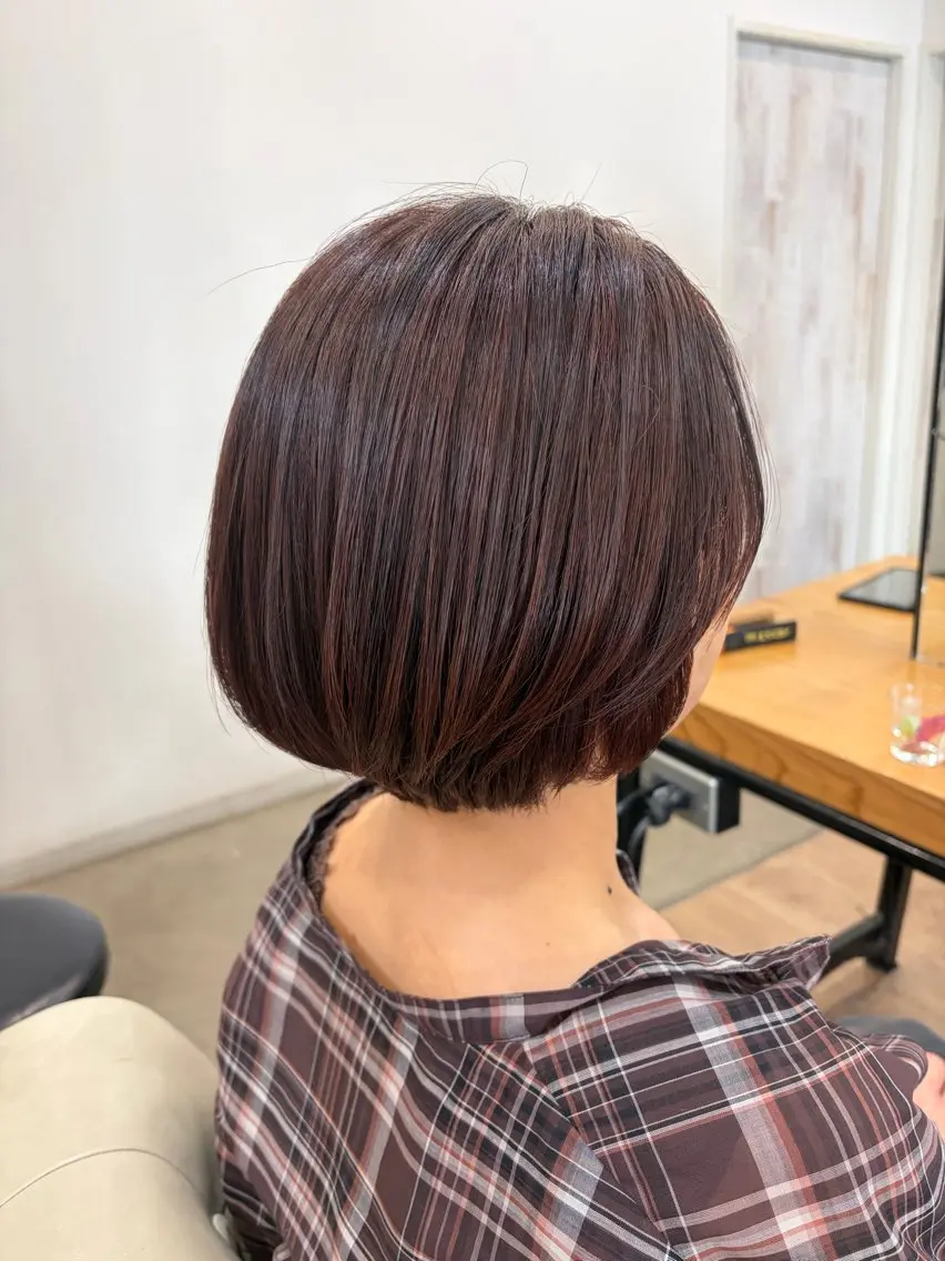 ショート 似合わせ透明感カラー 宇治　ヤマノのヘアスタイル