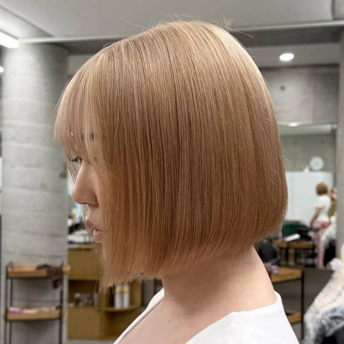 ミディアム カラー ヘアカラー Runa/心斎橋 /ハイトーンのヘアスタイル