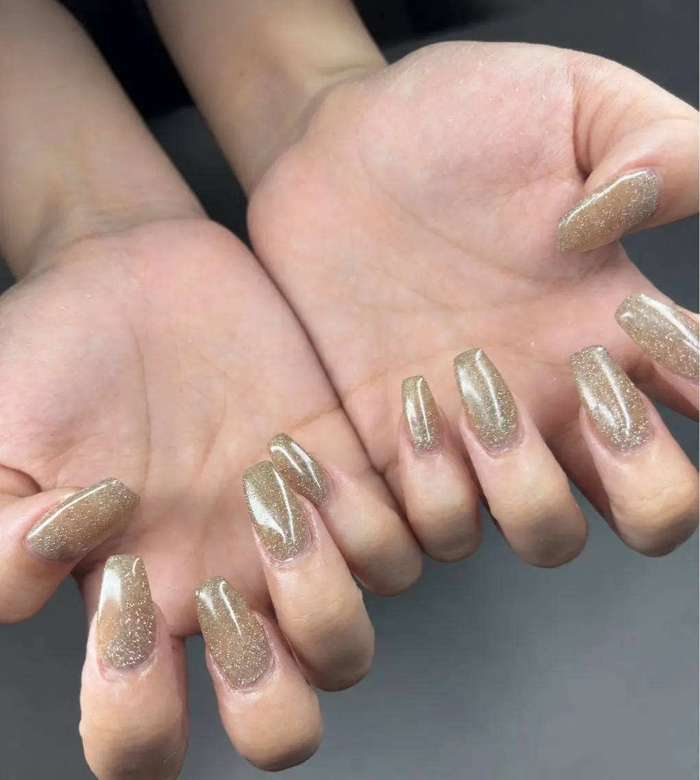 セミロング ハンドネイル aoz asukaのネイルデザイン