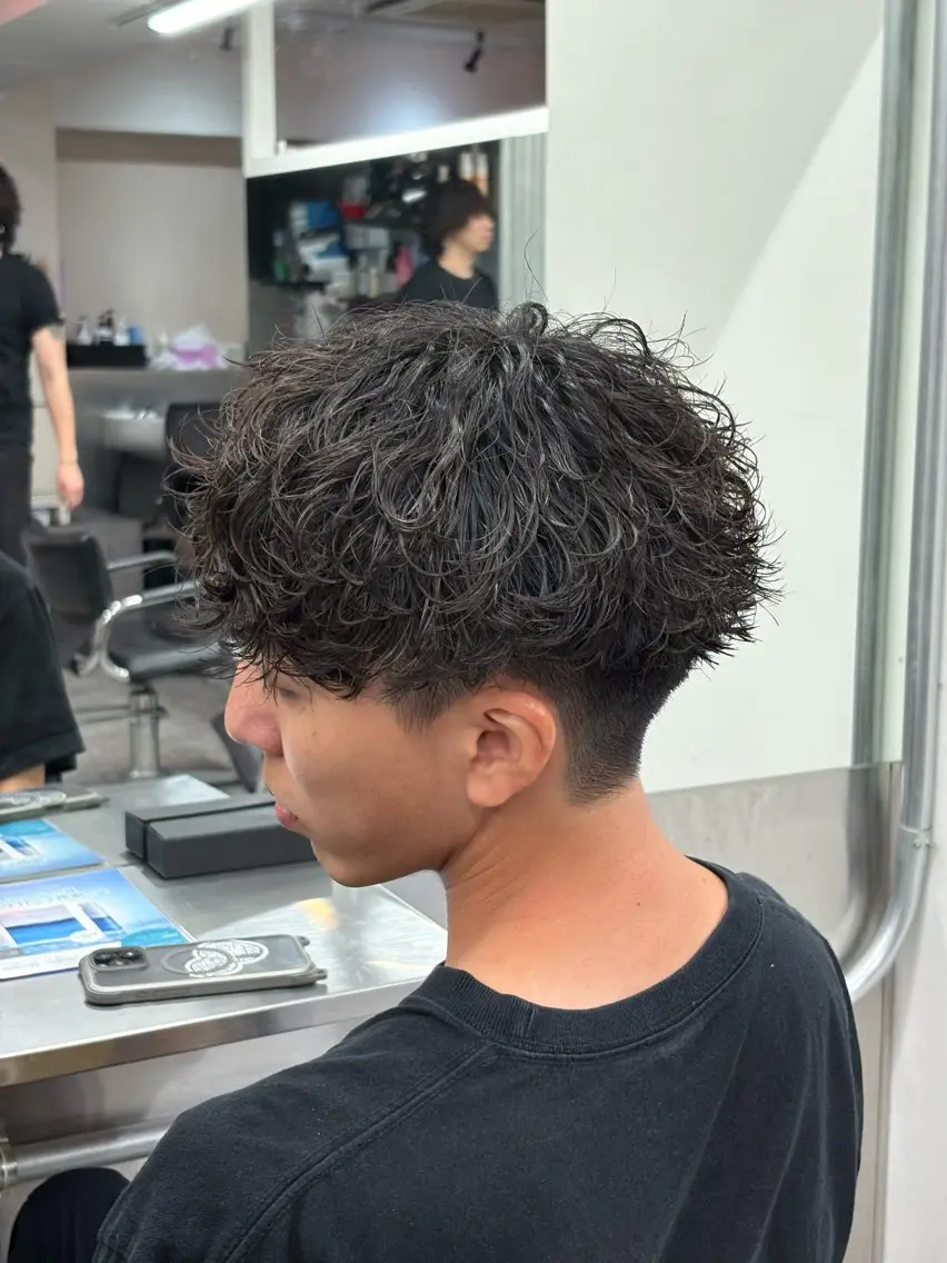 ミディアム カラー パーマ メンズ カット パーマ トリートメント ヘアセット 🔥最強メンズ特化/ パーマの達人🔥風見のヘアスタイル