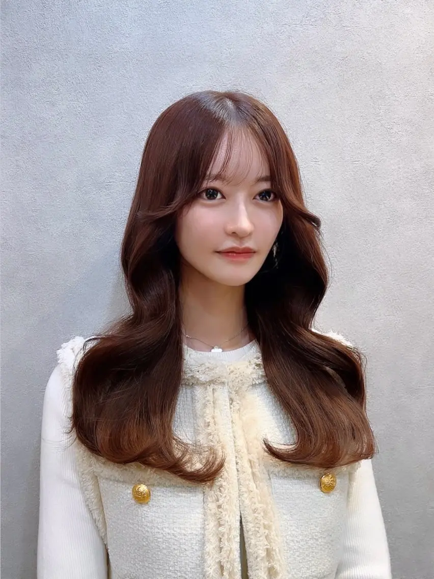 ロング カラー ヘアアレンジ ベージュカラー ラベンダーカラー ラベンダーベージュ 韓国風ヘア ワンホンヘア 🩷韓国ヘア/ヨシン モリ🩷Maikaのヘアスタイル