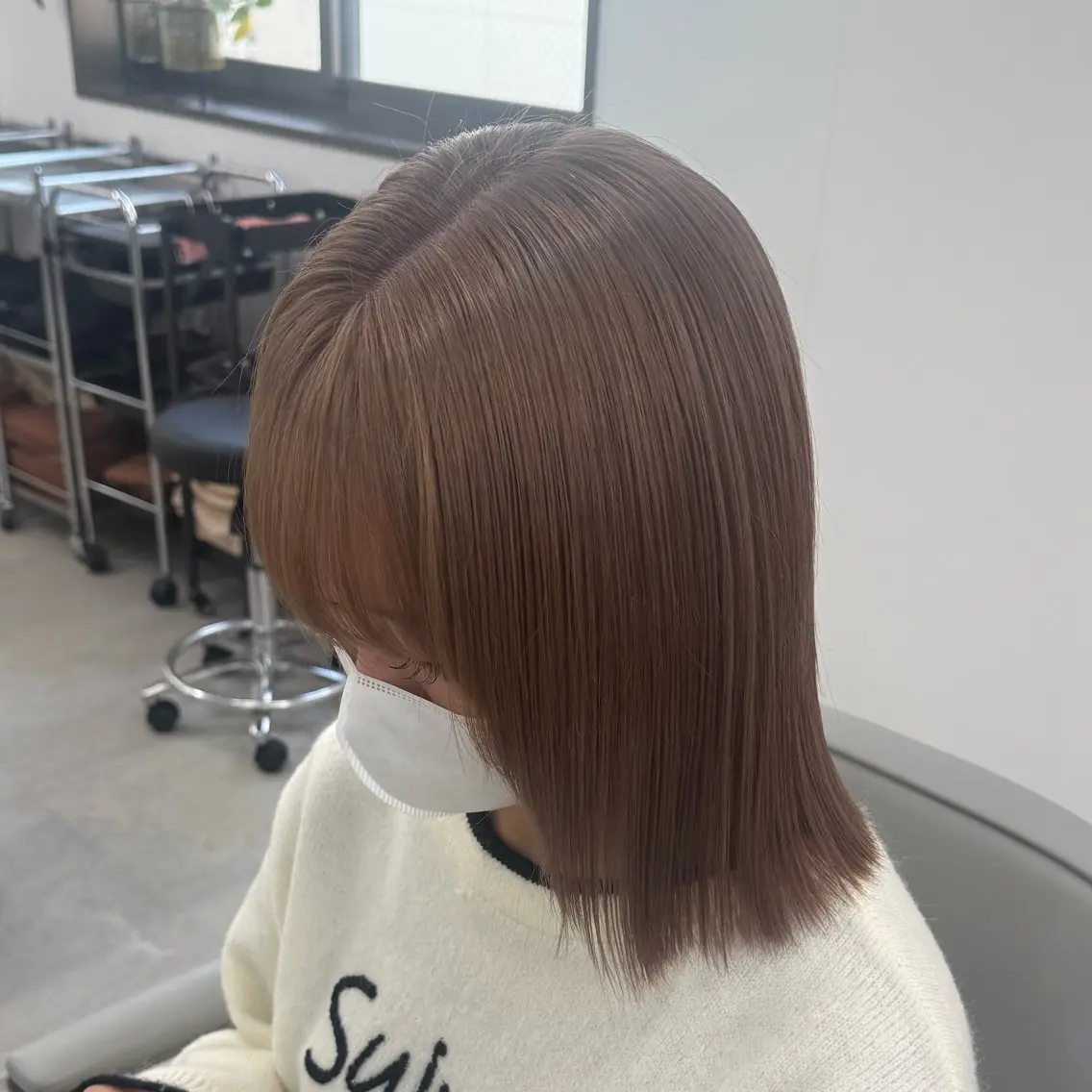 ミディアム カラー ベージュカラー ミルクティーベージュ ヘアカラー 中明度カラー/ ベージュ/noaのヘアスタイル