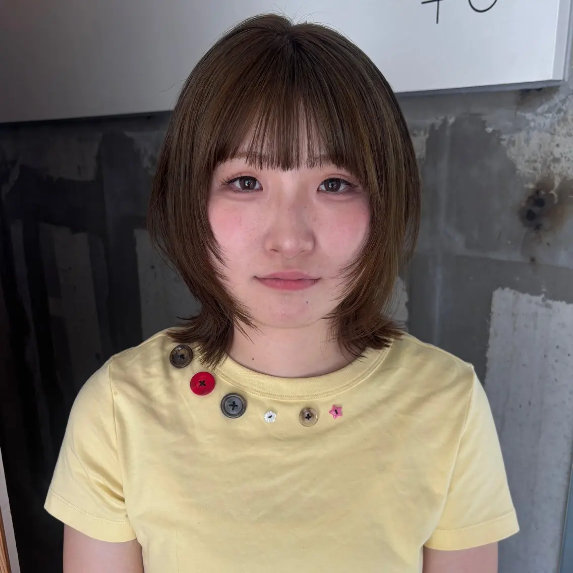 ミディアム ボブレイヤー ボブ レイヤーカット mirai/パーマ ブリーチ/デザインのヘアスタイル