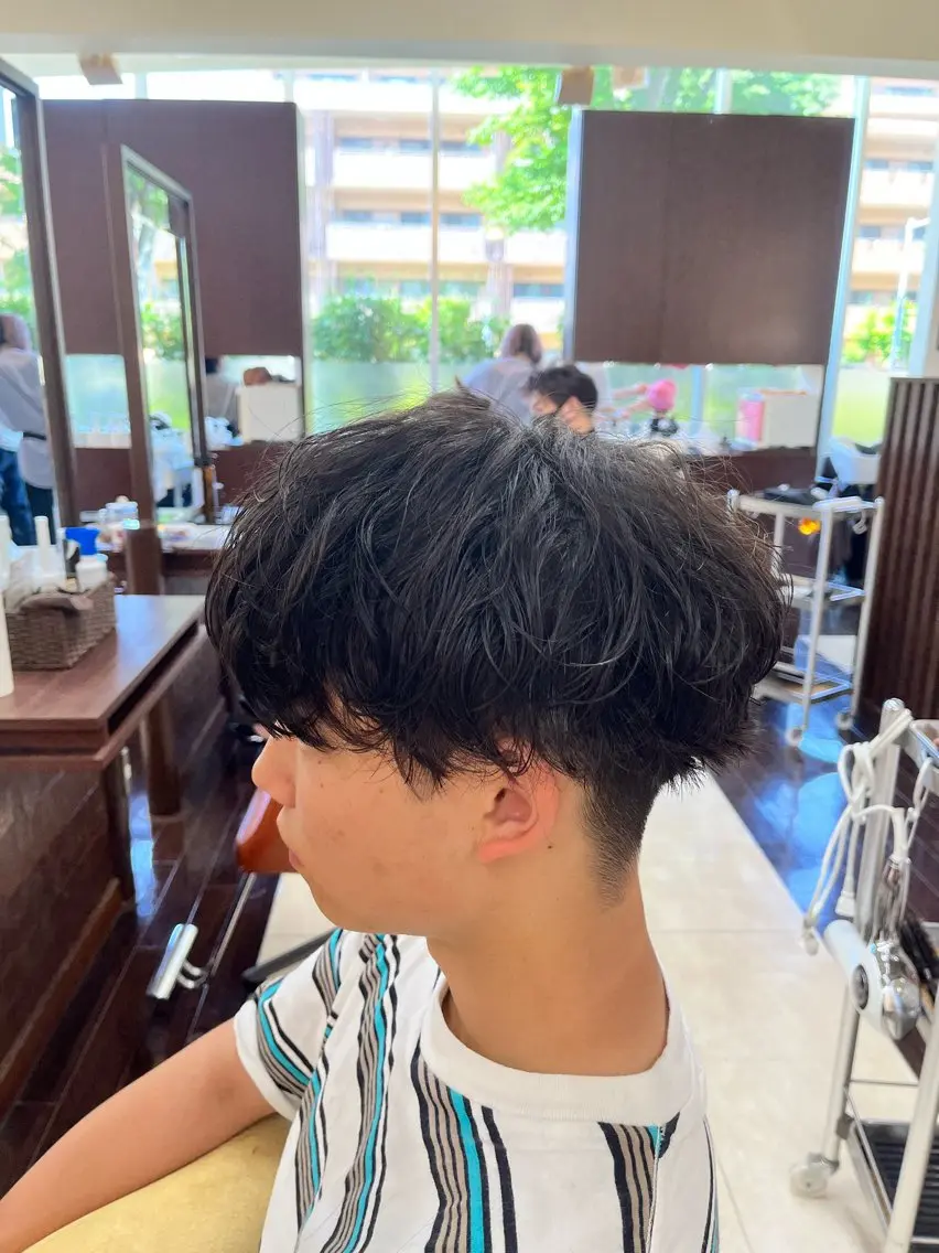 ショート パーマ メンズ マッシュ メンズパーマ 刈り上げ 🧊メンズ特化🧊 高木航希のヘアスタイル