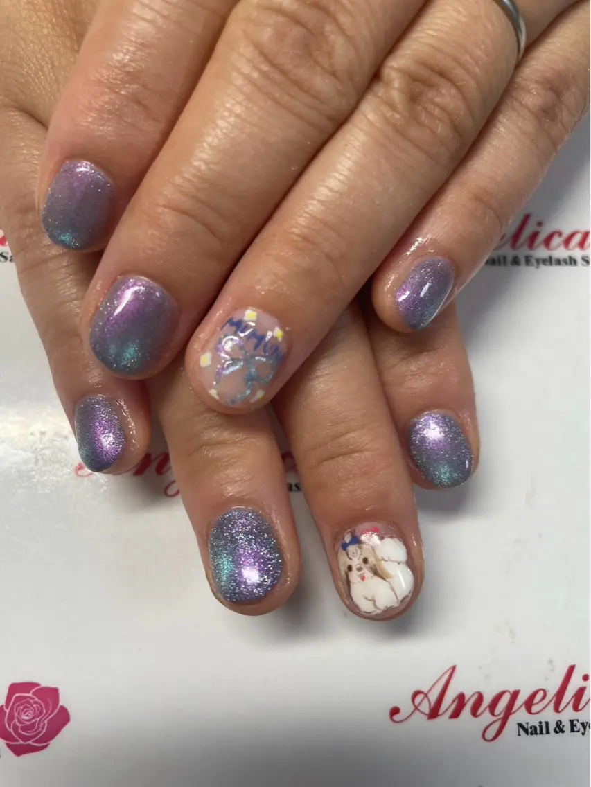 ショート Angelica ネイリストのネイルデザイン