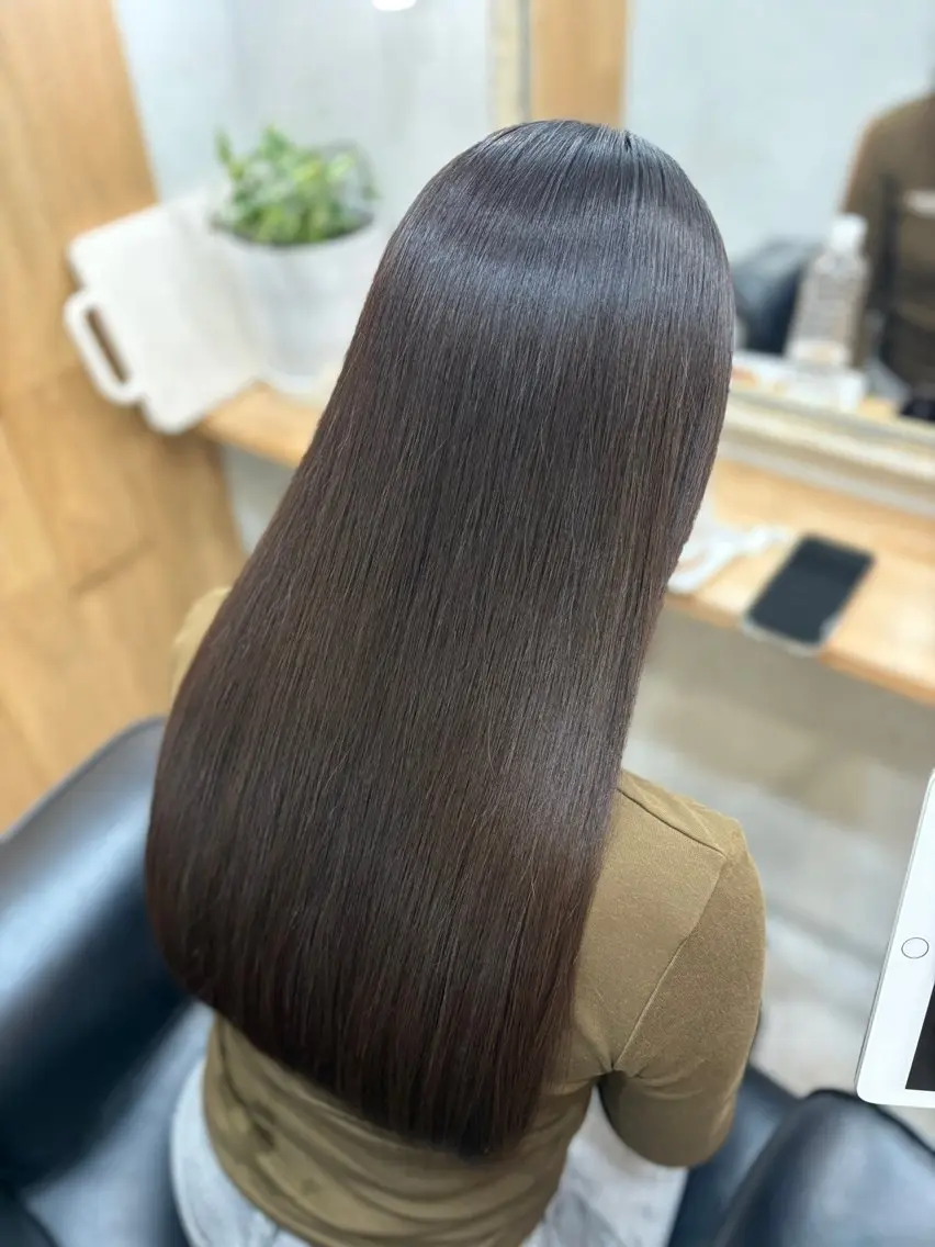ロング カット 縮毛矯正 白鳥 正孝のヘアスタイル
