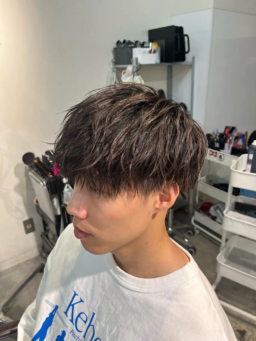 メンズ カット パーマ フェザーパーマ🌙 毛流れ yuzukiのヘアスタイル