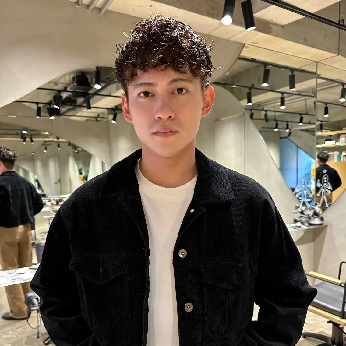ショート パーマ メンズ マッシュ メンズパーマ スパイラルパーマ カット パーマ 🌈圧倒的デザイン パーマ　関和希のヘアスタイル