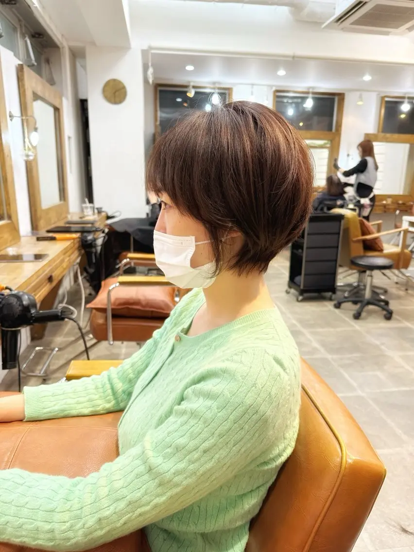 ショート カラー ショートボブ ハンサムショート ブリーチ ブリーチなしカラー ボブ カット ヘアカラー トリートメント 👑銀座ショート/ 絶壁補正/金子涼👑のヘアスタイル