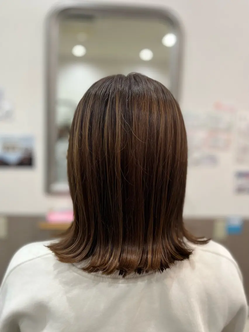 カラー ヘアカラー トリートメント 艶髪🥣透明感カラー 🫧前田奈津実のヘアスタイル