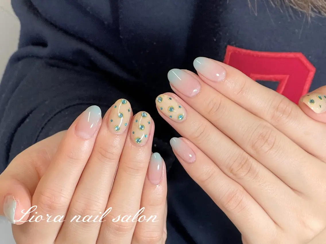 ネイル チークネイル フットネイル フレンチネイル ジェルネイル ガーリー ハンドネイル JUN Lioraネイルのネイルデザイン