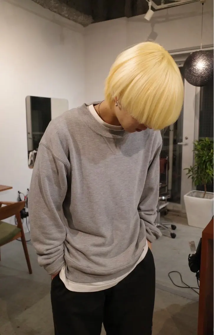 ショート カラー メンズ メンズブリーチ ブリーチ 抜きっぱなしブロンド ブロンド ヘアカラー 【カットモデル募集】 Yoh-/HABUのヘアスタイル