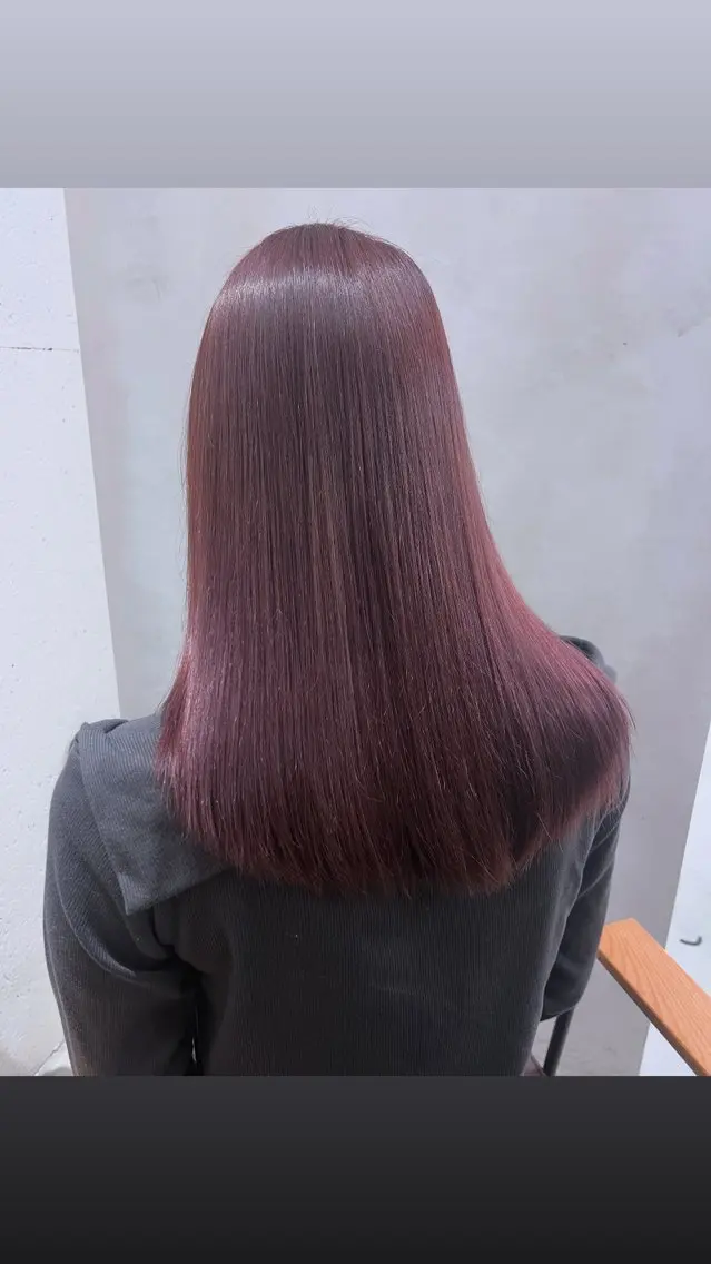 セミロング ピンクラベンダー ヘアカラー トリートメント ヘアセット 金子 廉のヘアスタイル