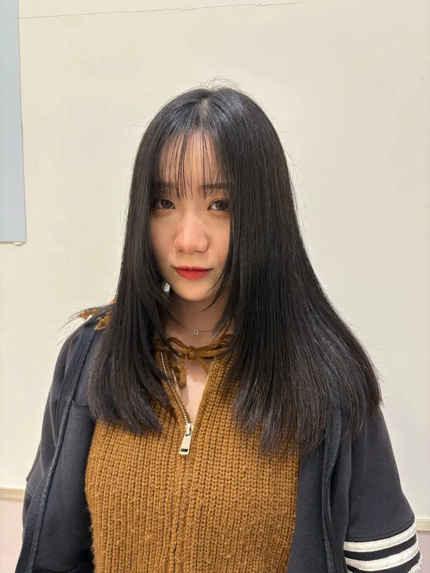 ロング 顔まわりレイヤー レイヤーカット カット メンズパーマ 渡辺将功のヘアスタイル