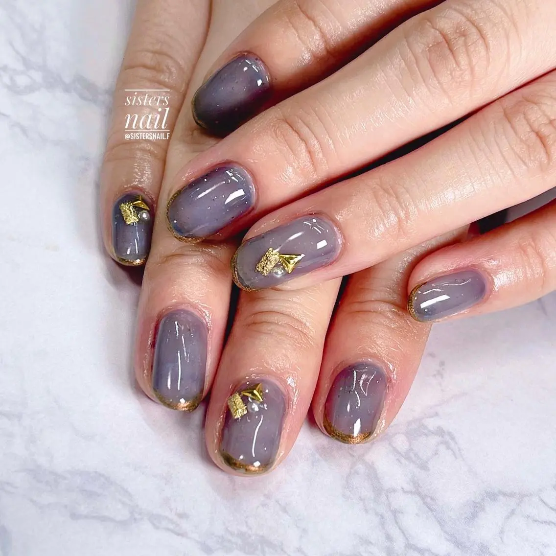 ネイル アートネイル ブルー フレンチネイル キラキラネイル ラメ(グリッター) sisters nail.fのネイルデザイン