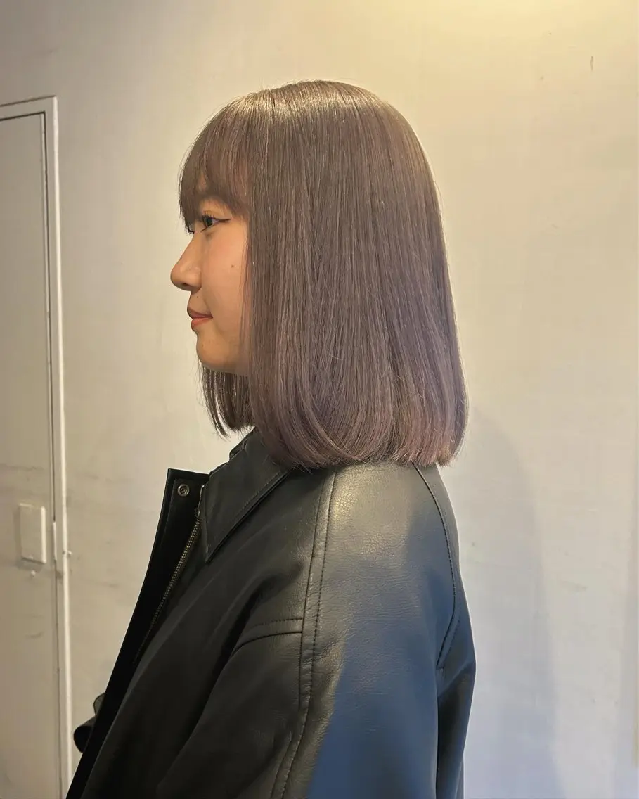 ミディアム カラー カット ヘアカラー トリートメント 心斎橋/レイヤー/ ブリーチ/モエのヘアスタイル