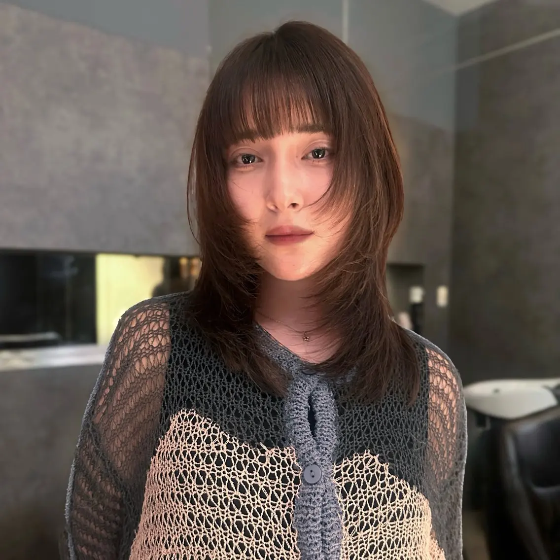 【U_25】トレンド✨️ミディアムレイヤー🪽🩵KERASTASEトリートメント付き🧖‍♀️🧴の写真