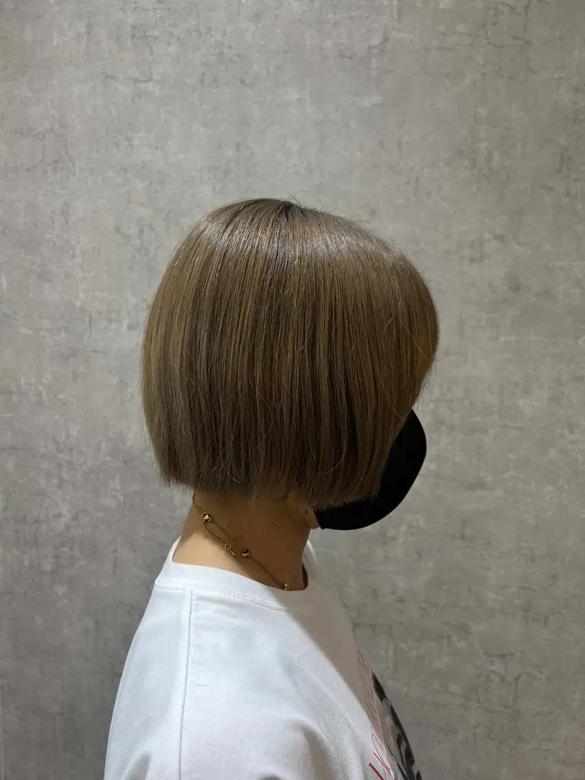 ショート ワンレンボブ ボブ 水田 芹七のヘアスタイル