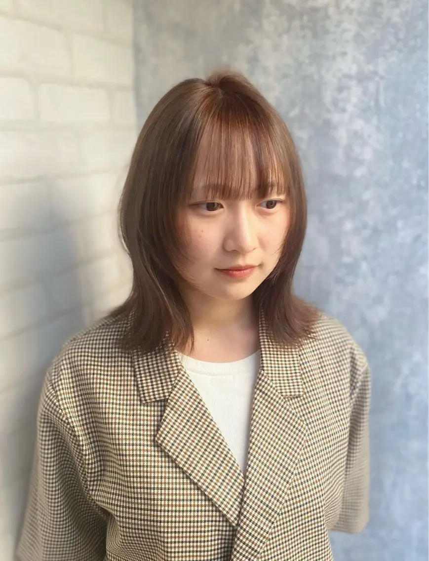 【 ミニモ学割❄️】カット + ケアカラー + クイックトリートメント🪞 《レイヤーカット/顔周りカット》の写真