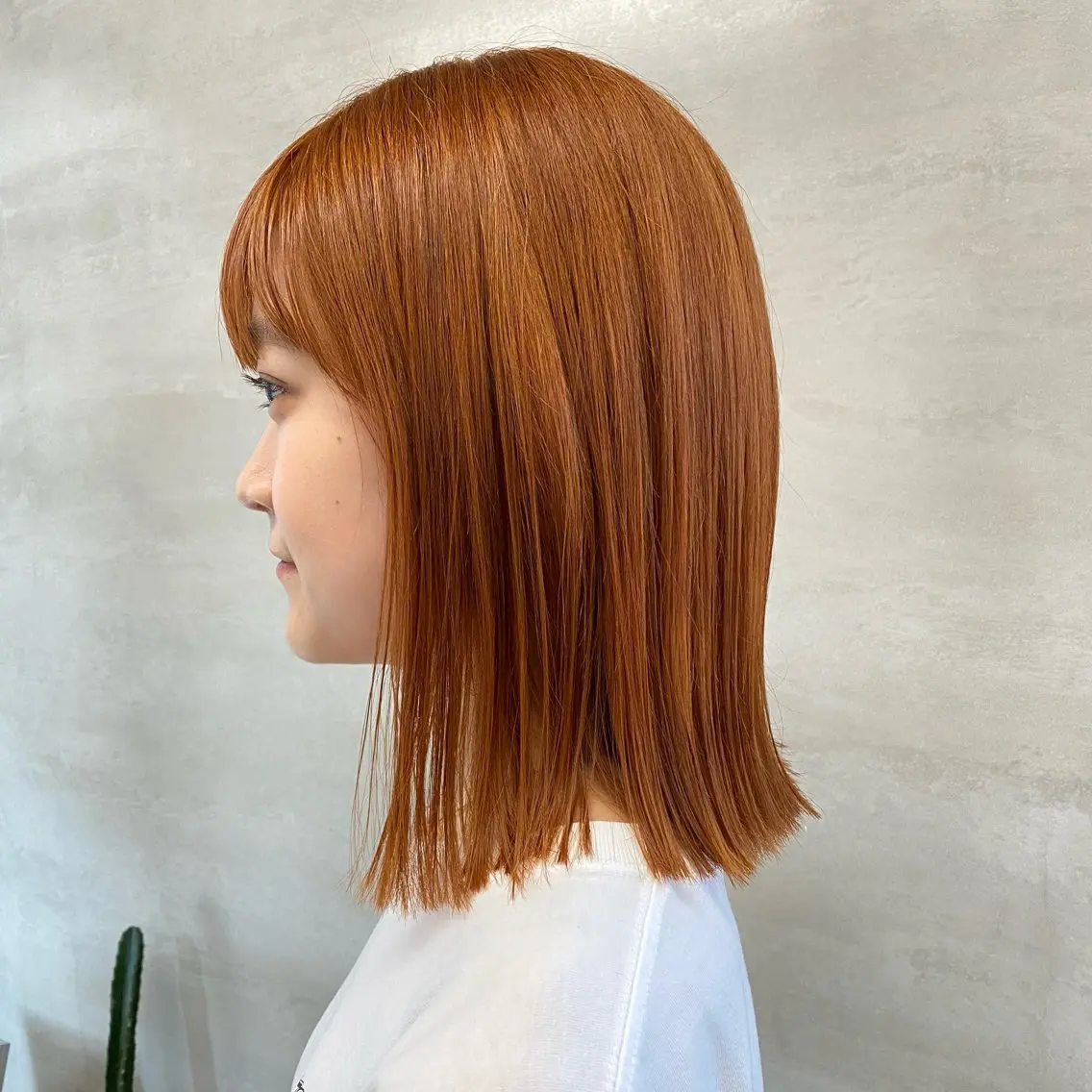 ミディアム カラー ブリーチ オレンジ 【メンズ特化】 イマダナツミのヘアスタイル