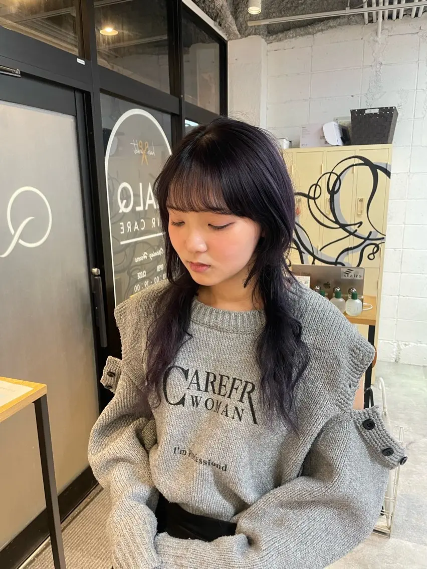 【ミニモ限定】可愛い⭐️前髪カット＋前髪縮毛矯正＋髪質に合わせたトリートメント￥7700の写真