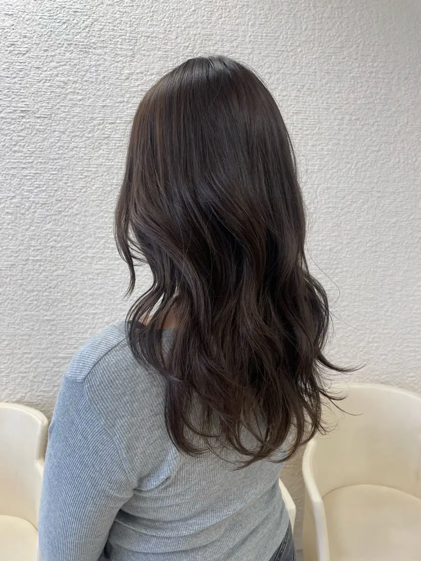 ロング カラー ブリーチなしダブルカ ラー🎀透明感/AOのヘアスタイル