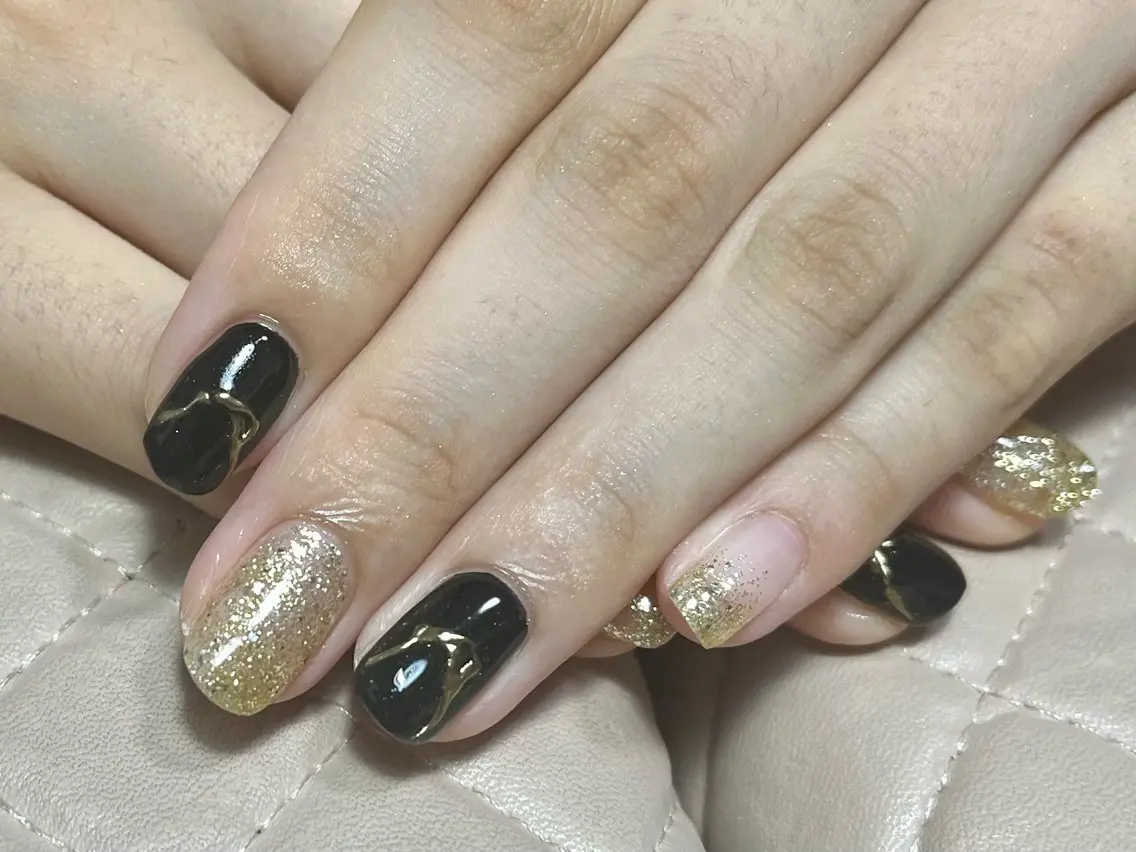 ネイル ハンドネイル goldgleams ちなのネイルデザイン