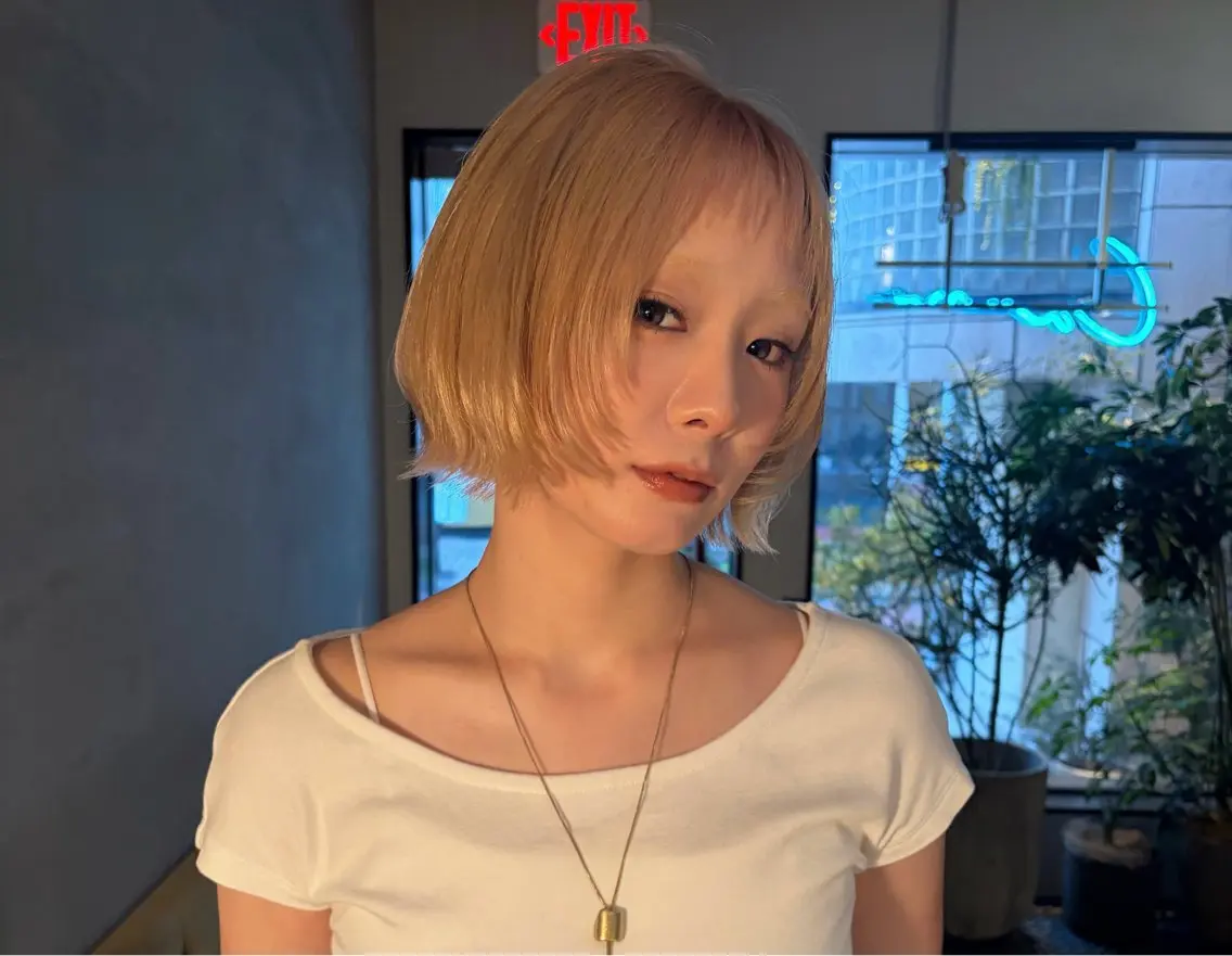 ショート ヘアカラー ブリーチカラー🍊 ★ayumiのヘアスタイル