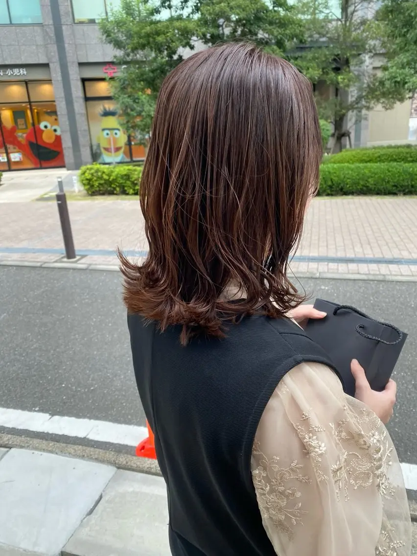 ミディアム カラー カット ヘアカラー トリートメント 髪質改善/艶カラー /梅田/菅野🌟のヘアスタイル