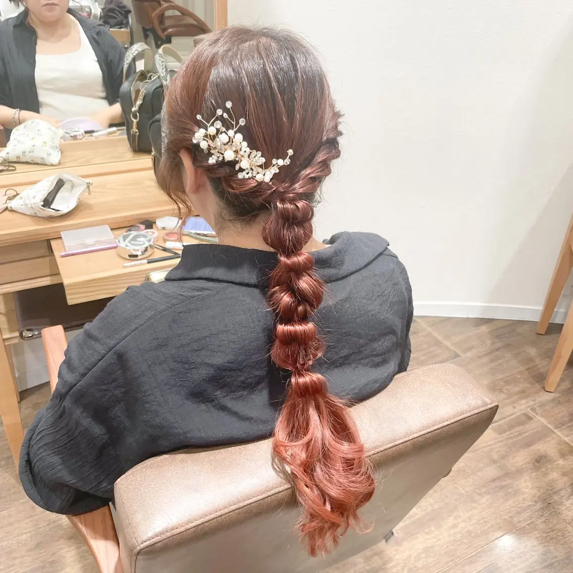 ロング ヘアアレンジ 結婚式・ブライダル ヘアセット アレンジ🎀ツヤ髪✨ 北野亜優実🌱のヘアスタイル