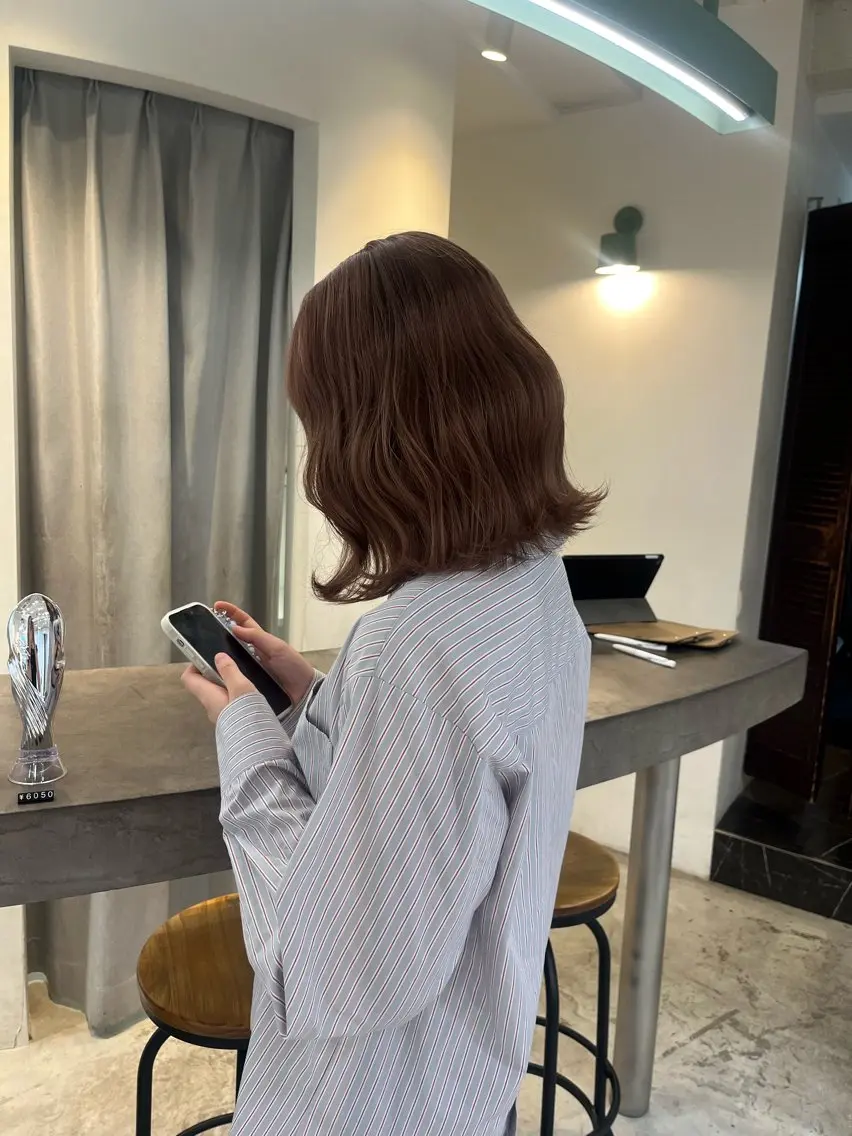 ミディアム カラー morita yunaのヘアスタイル