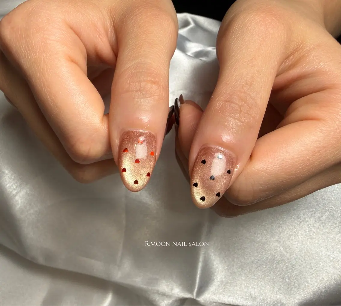 ネイル ハート バレンタイン R.moon nail salonのネイルデザイン