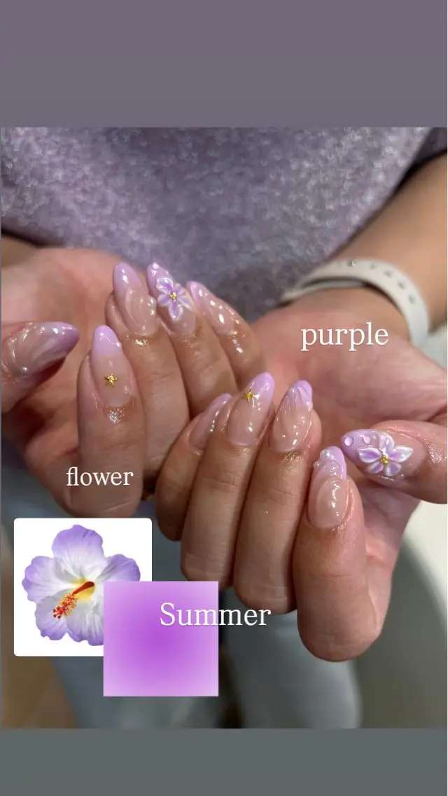 ネイル 夏ネイル ハンドネイル Luann nail Sakiのネイルデザイン