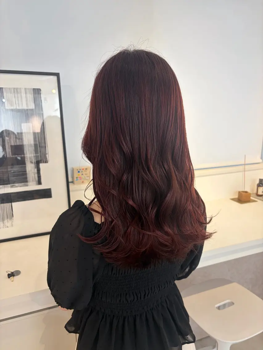 セミロング カット ヘアカラー トリートメント ✨色持ちの良い艶 カラー✨蟹江真世のヘアスタイル