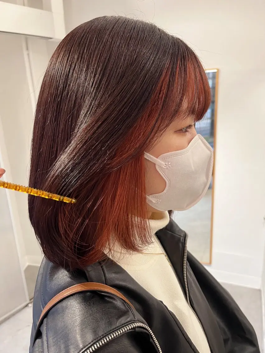 ミディアム カラー 渡邊 ひかるのヘアスタイル