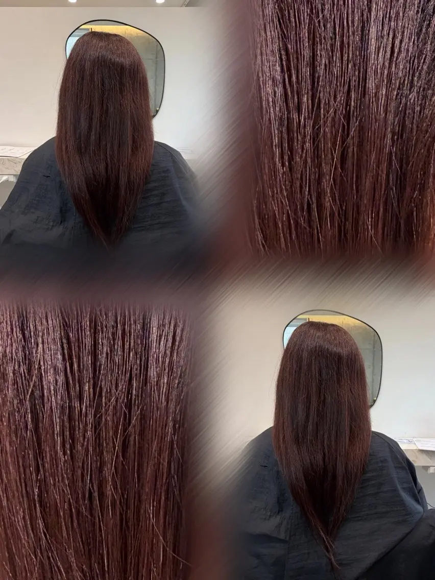 セミロング カラー レッドカラー こぐれ みさきのヘアスタイル