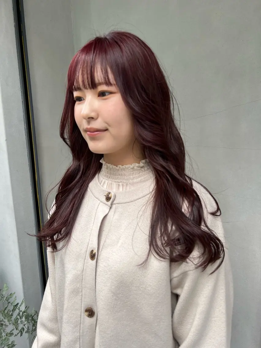 ロング カット ヘアカラー トリートメント ENIF 大島 芽生のヘアスタイル