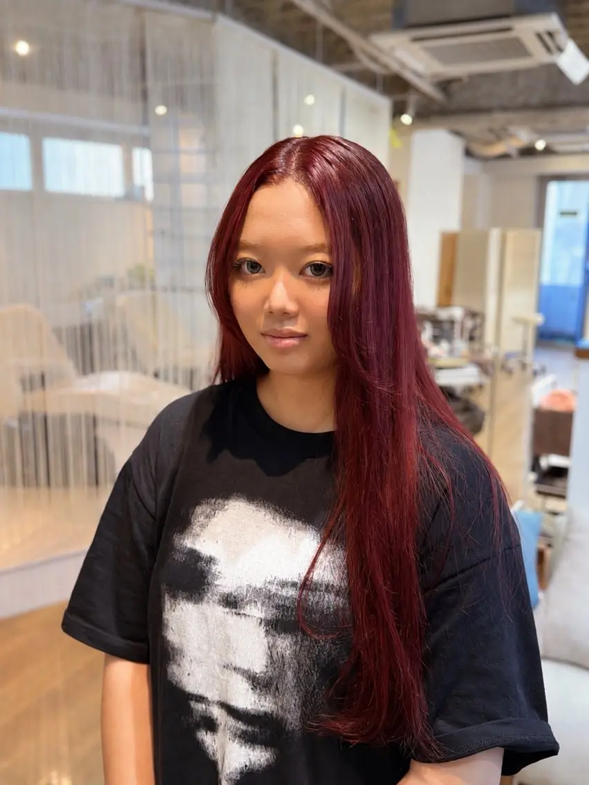 ロング ヘアカラー RENA｜透明感 カラー×癒しスパのヘアスタイル
