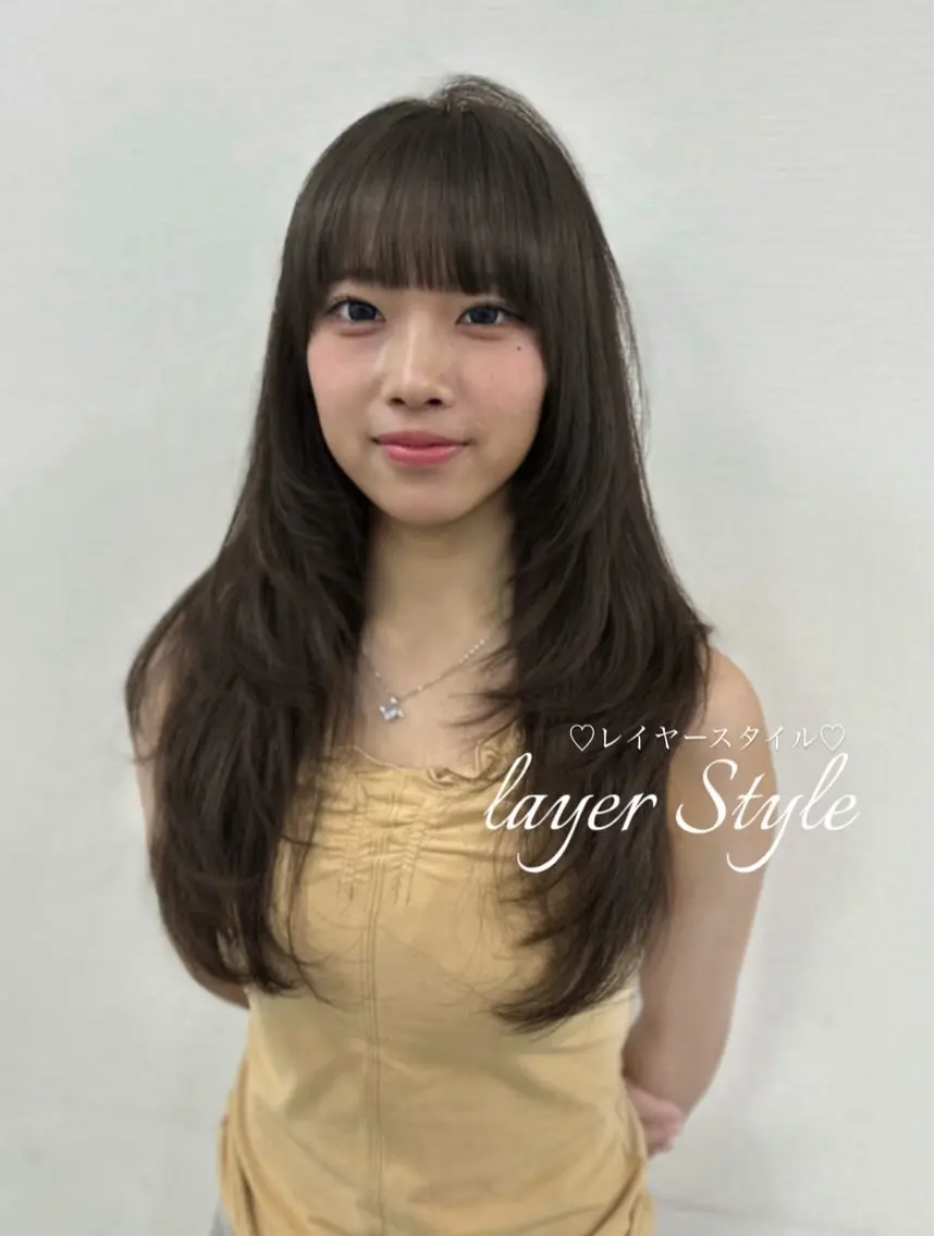 ロング カラー カット 上品モテヘア🩶 karen🩶のヘアスタイル