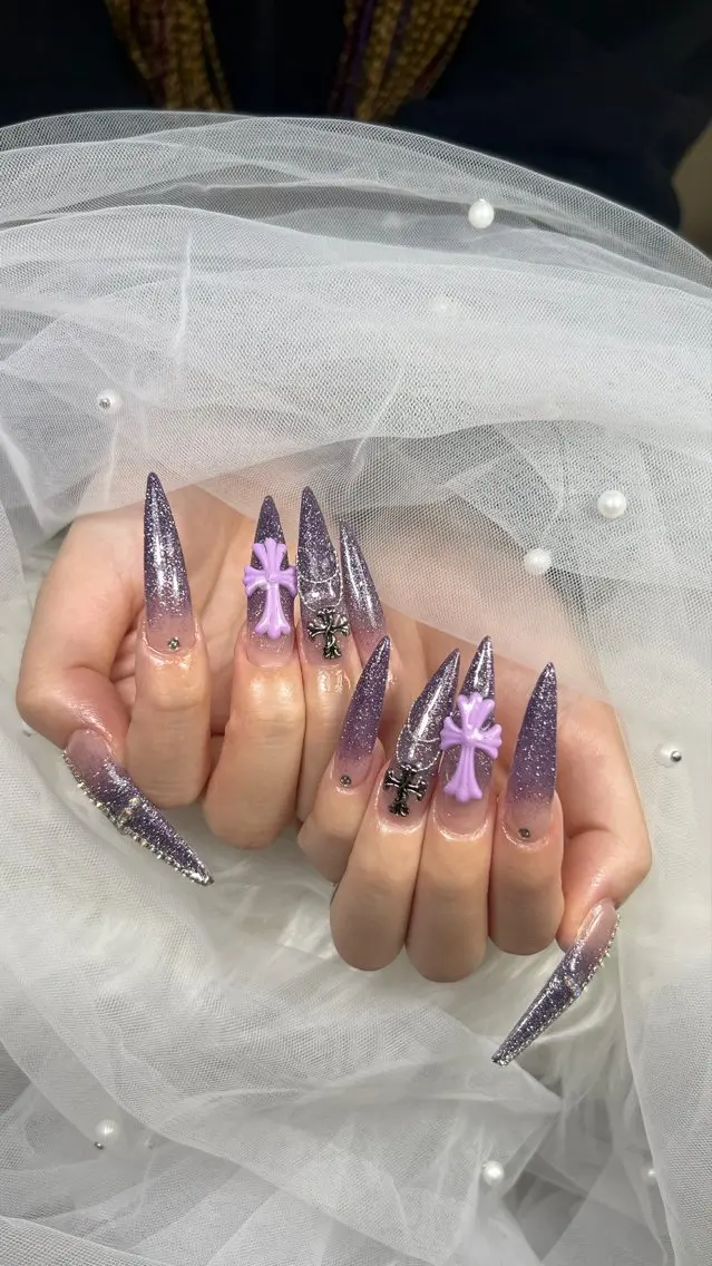 ネイル アートネイル オーロラネイル チークネイル 長さ出し フットネイル ハンドネイル Happy Nailのネイルデザイン