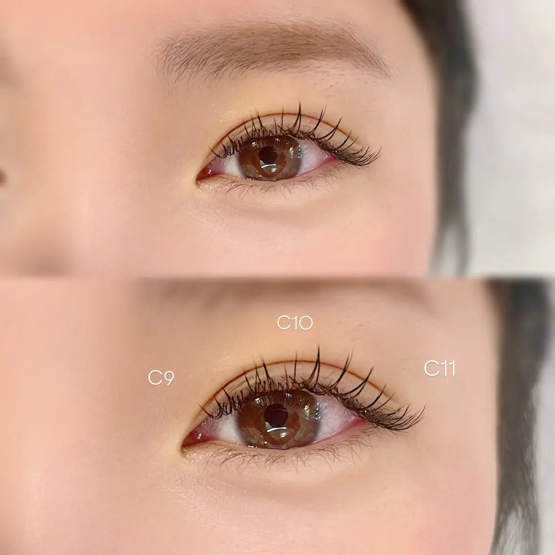 マツエク・マツパ Cカール フラットラッシュ matoi eyelashのマツエク・マツパデザイン