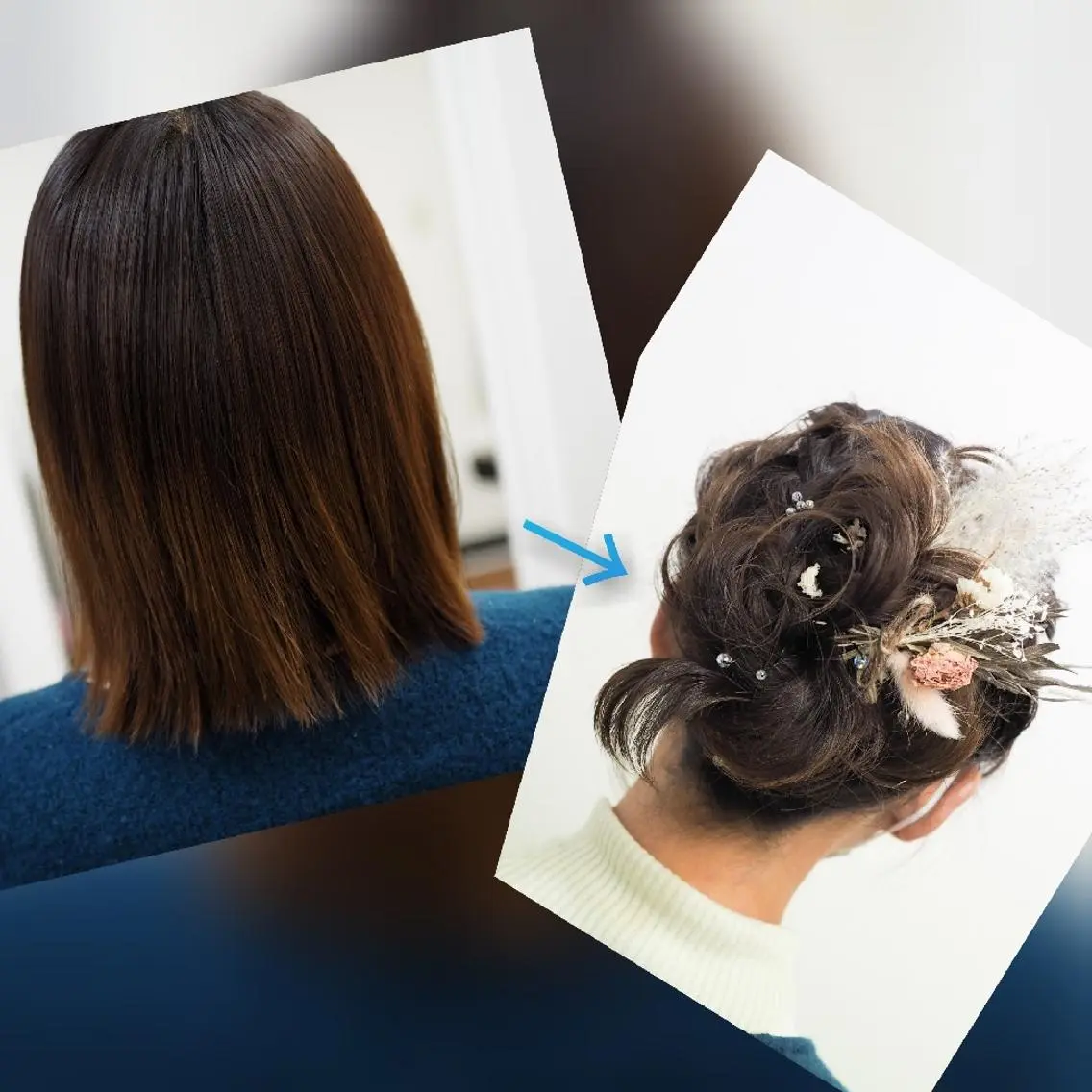 ミディアム ボブ ヘアセット 有沢 聡のヘアスタイル