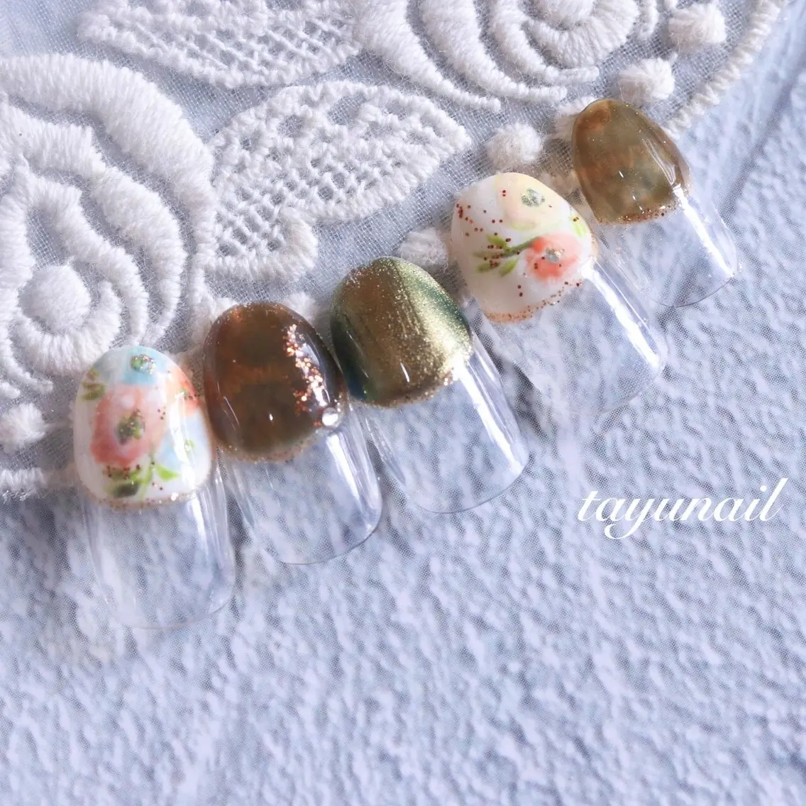 ネイル アートネイル ジェルネイル パラジェル ハンドネイル ネイルサロン 【たゆnail】のネイルデザイン