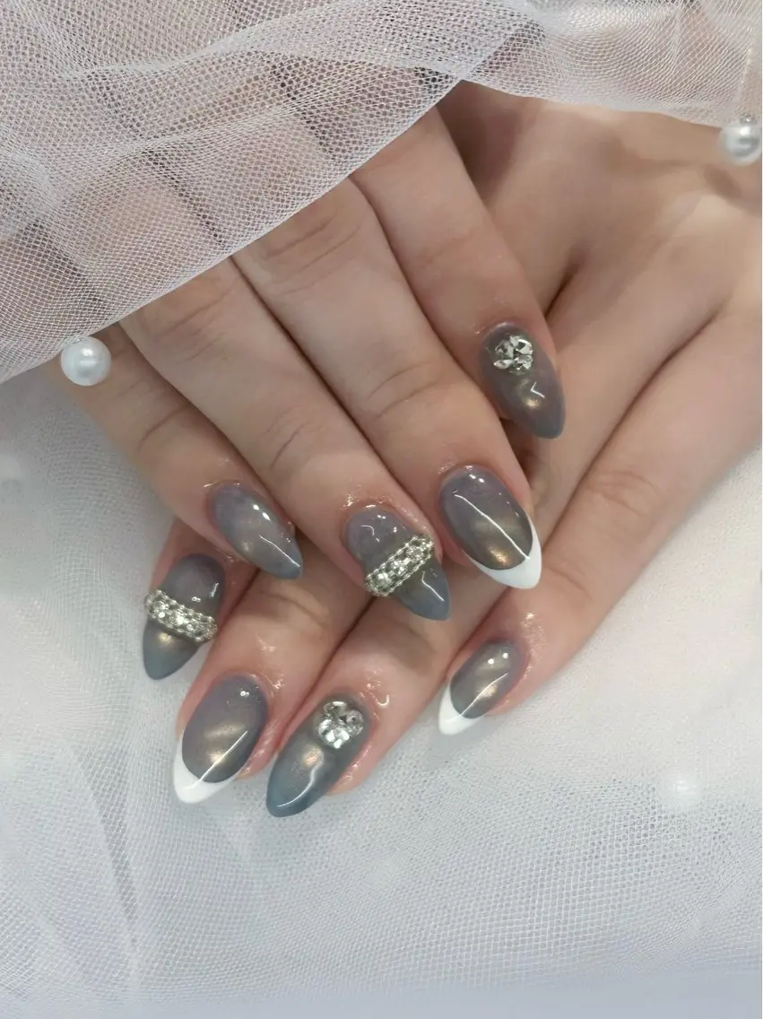 ネイル 夏ネイル ハンドネイル ハンドケア 𝒚𝒖𝒛𝒖 ˖ ࣪⊹のネイルデザイン