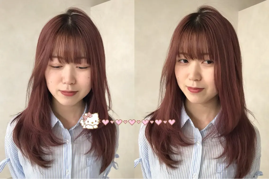 カラー ヘアカラー Kaho 心斎橋カラーモデルのヘアスタイル