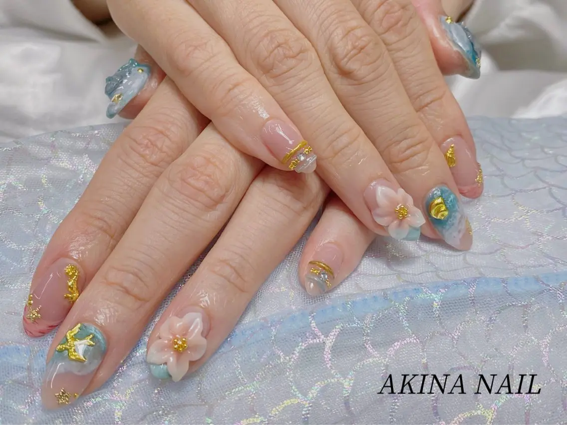 ネイル ハンドネイル Akina Nail🎀✨のネイルデザイン